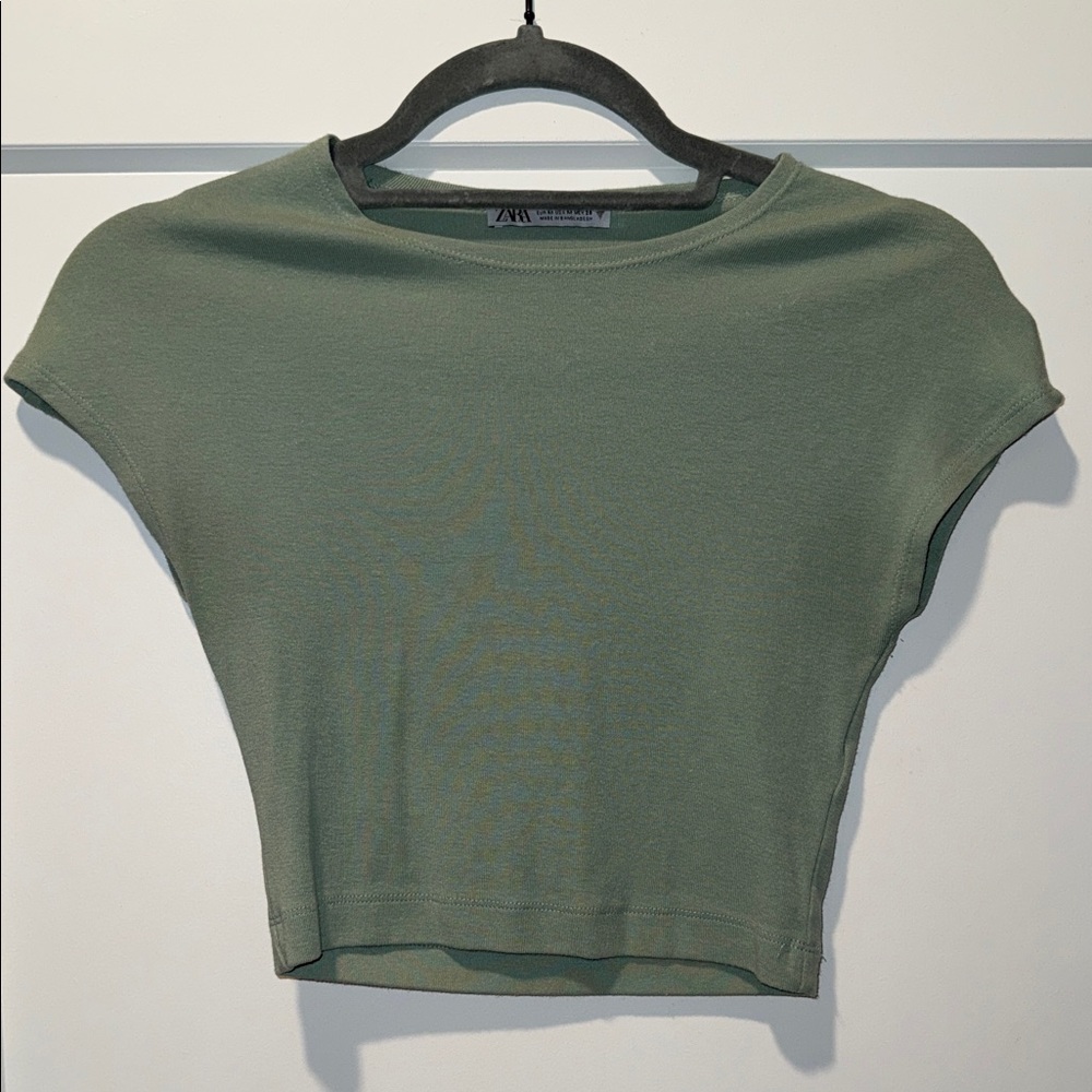 Green Women's Crop Top
